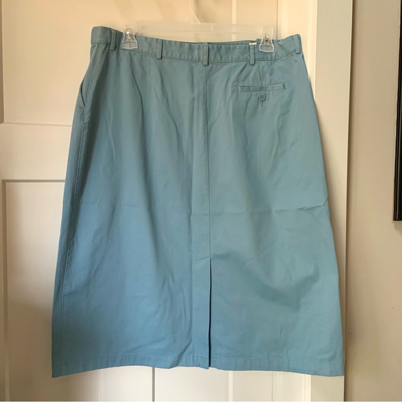 L.L Bean Vintage Midi/Maxi Light Blue Skirt - Size 20 Petite - Picture 2 of 7